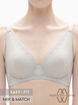 NiTi Shape-Memory Wire Non-padded Full Cup Bra (Cup D-E)