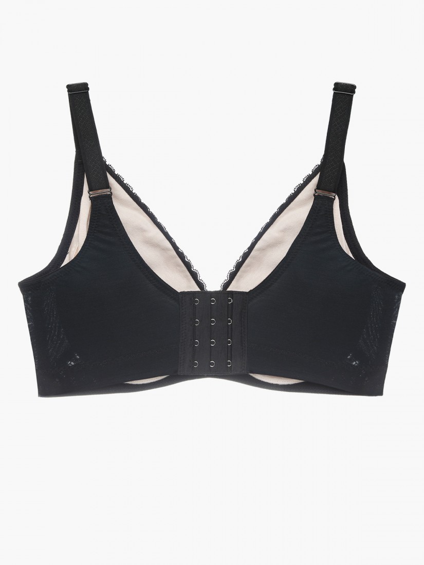 BB-02228, Lace Push-up Demi Wireless Bra (Cup B-C), Black | SATAMI Online,  無鋼圈3/4杯軟杯胸圍（B - C杯）, 黑 | SATAMI 網上商店