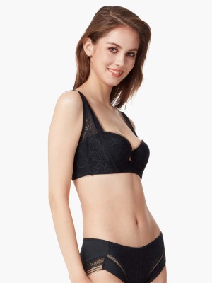 NiTi Shape-Memory Wire Lace Soft Cup Demi Bra ( Cup B-C )