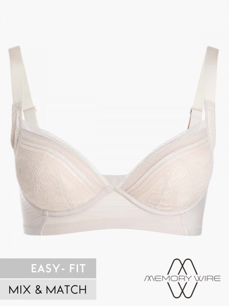 NiTi Shape-Memory Wire Lace Demi Moulded Bra
