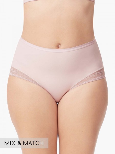 Lace Trimmed Midi Lite-control Brief