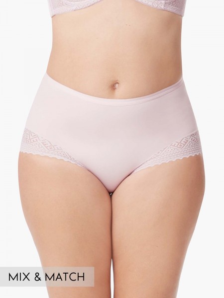 Lace Trimmed Midi Lite-control Brief