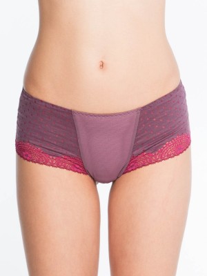 Cotton Blended Lace Seamless Short Brief