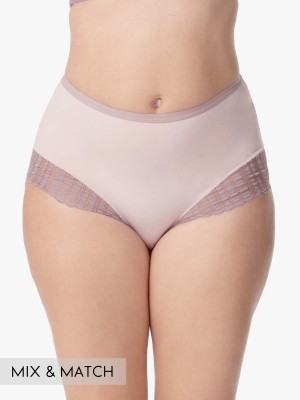 Lace Trimmed Midi Lite-control Brief