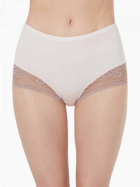 Lace Trimmed Midi Lite-control Brief