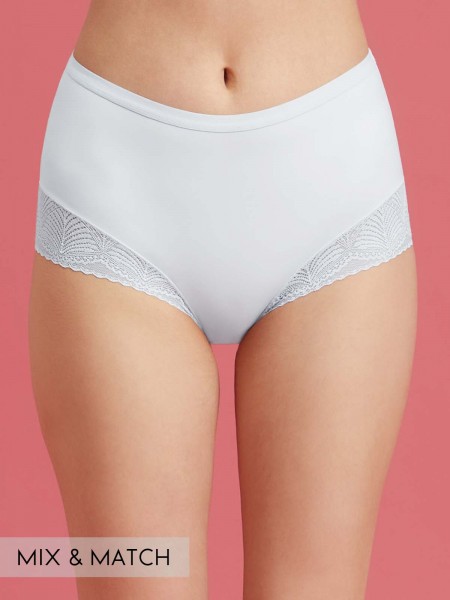 Lace Trimmed Midi Lite-control Brief