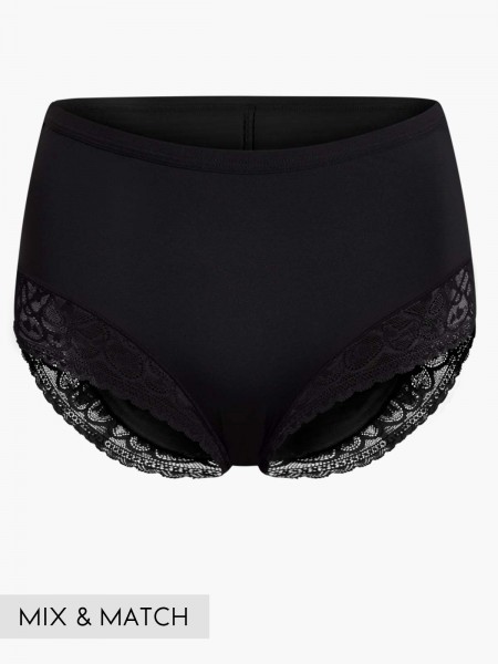 Lace Trimmed Midi Lite-control Brief