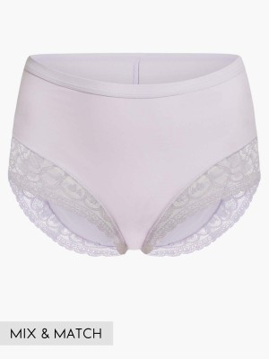 Lace Trimmed Midi Lite-control Brief