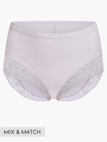 Lace Trimmed Midi Lite-control Brief