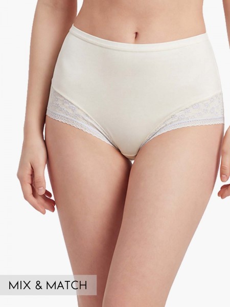 Lace Trimmed Midi Lite-control Brief