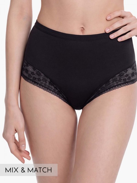 Lace Trimmed Midi Lite-control Brief