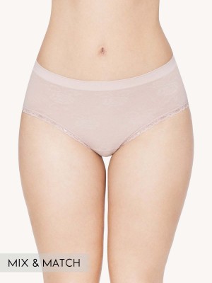 Cotton Blended Seamless Hi-Cut Brief