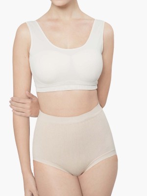 Cotton Blended Seamless Mid-Rise Hi-Cut Brief (2 pack)