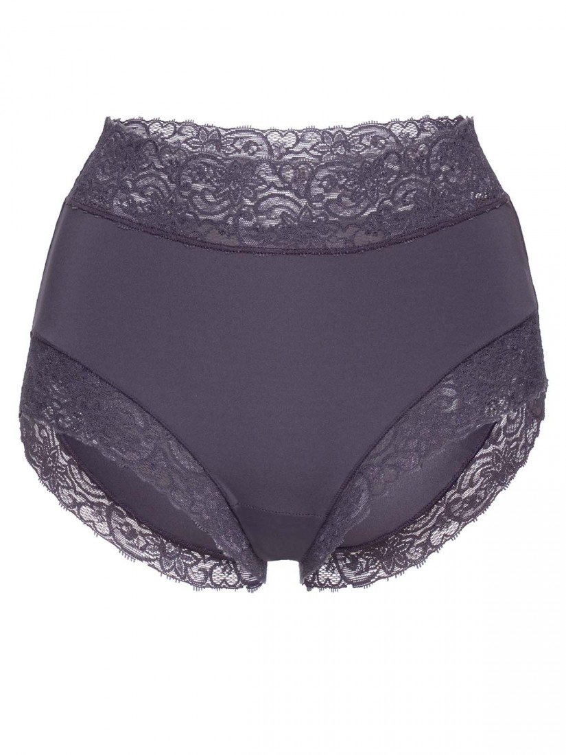 BF-03132, Lace Trimmed Tactel Midi Boxer, Purple | SATAMI Lingerie BF ...