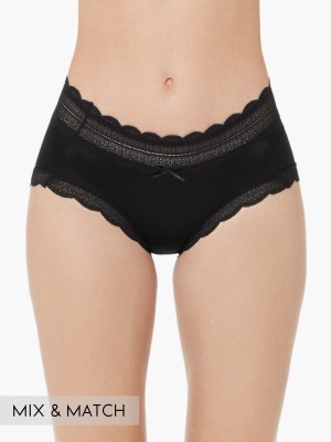 Lace Trimmed Hi-Cut Brief