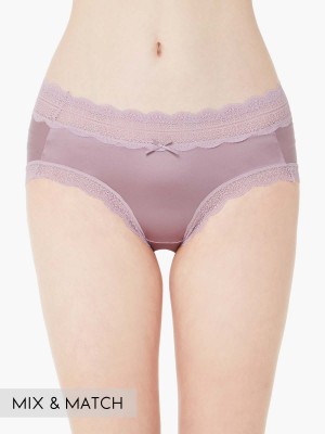 Lace Trimmed Hi-Cut Brief