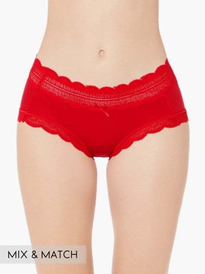 Lace Trimmed Hi-Cut Brief