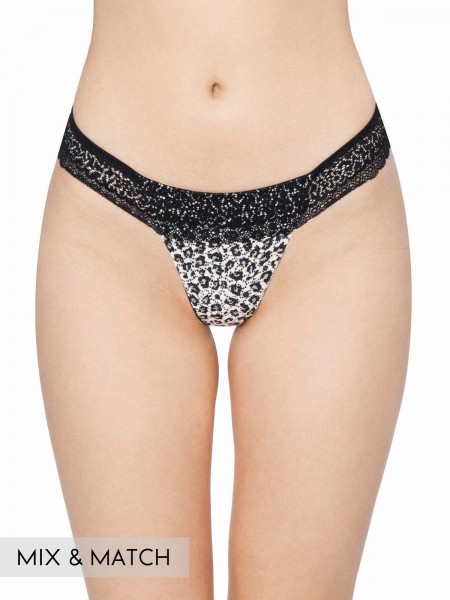 Lace Top Low Rise Thong