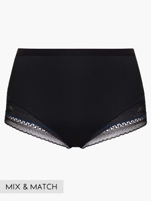 Lace Trimmed Midi Lite-control Brief