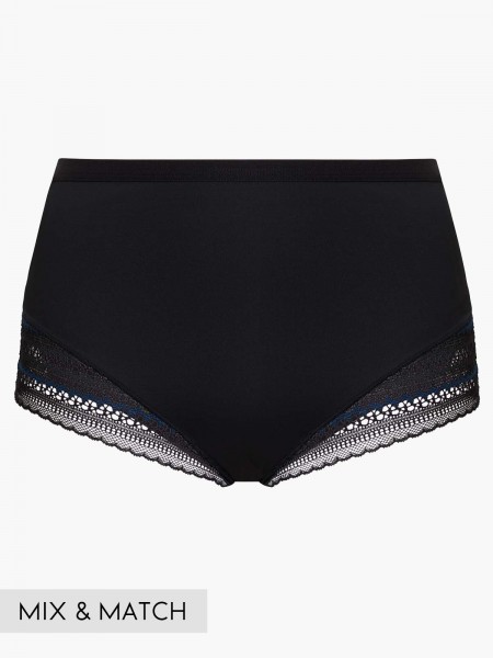 Lace Trimmed Midi Lite-control Brief