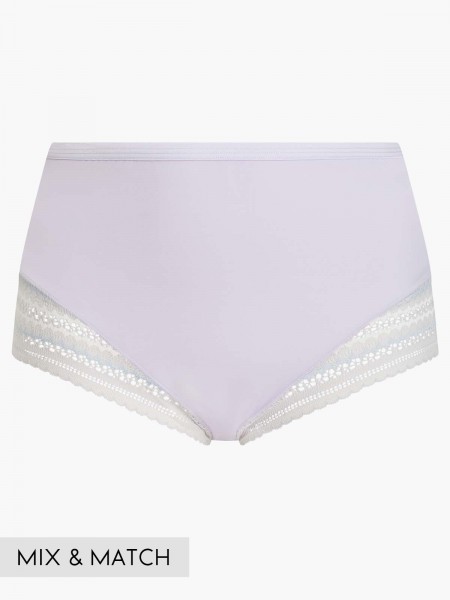Lace Trimmed Midi Lite-control Brief