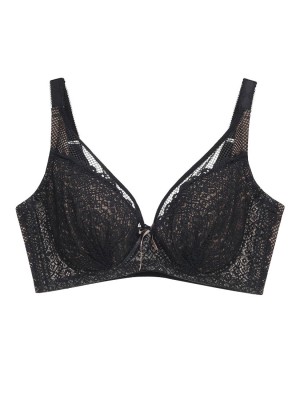 Lace Deep V Soft Cup Bra (Cup C-E)