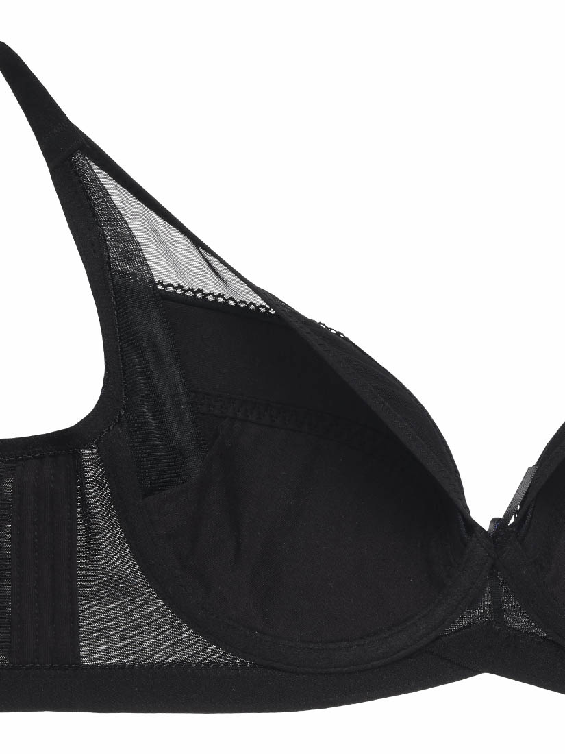 BR-01221, Lace Minimizer Soft Cup Bra, Black | SATAMI Online, 全罩秀麗軟杯胸圍 ...