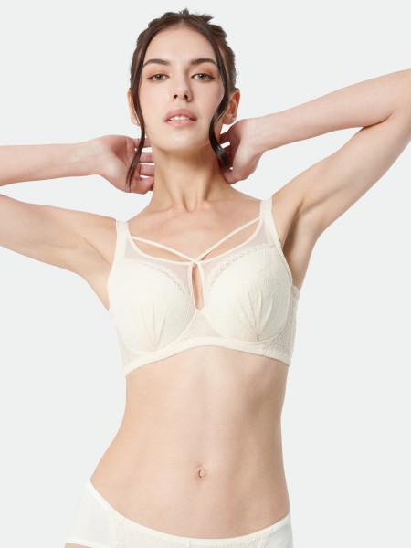 Front Cross Soft Cup Bra (Cup C-E)