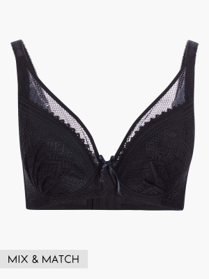 Lace Deep V Soft Cup Bra (Cup C-E)