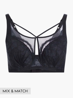 Front Cross Soft Cup Bra (Cup C-E)