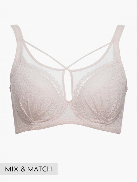 Front Cross Soft Cup Bra (Cup C-E)