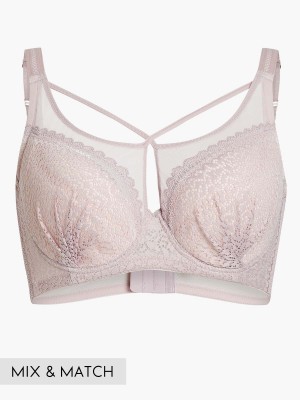 Front Cross Soft Cup Bra (Cup C-E)