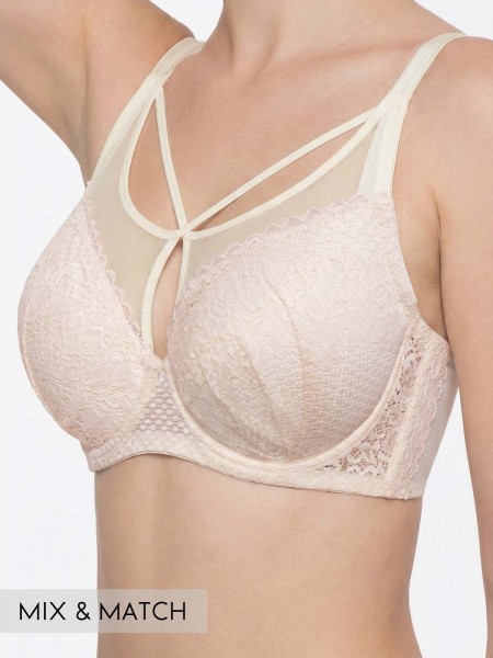 Front Cross Soft Cup Bra (Cup C-E)