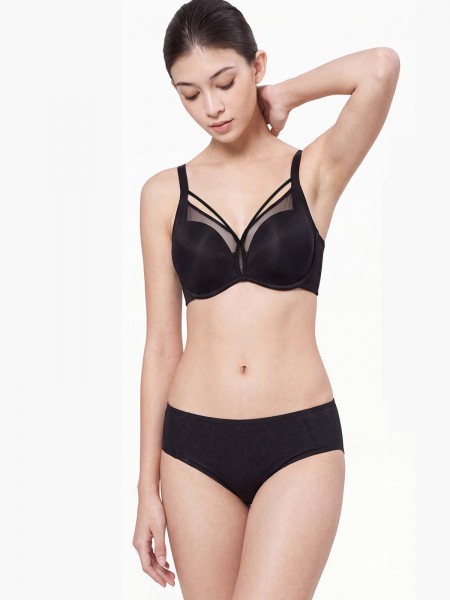 Strappy Front Cross Full Cup Simplicity Moulded Bra (Cup C-F)