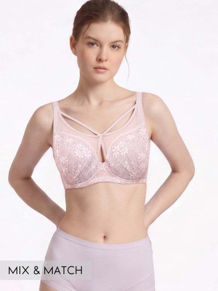 Front Cross Soft Cup Bra (Cup C-E)