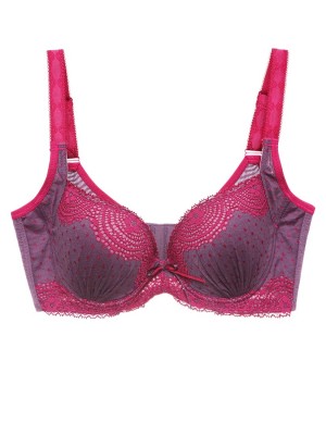 Cotton Blended Lace Demi Moulded Bra