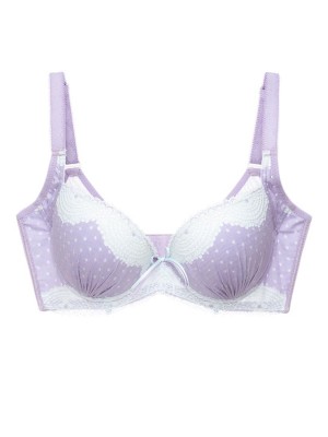 Cotton Blended Lace Demi Moulded Bra