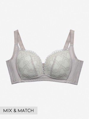 Lace Wireless Push-in Bra