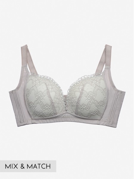 Lace Wireless Push-in Bra