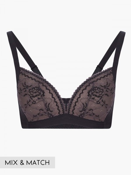 Lace Wireless Push-in Bra