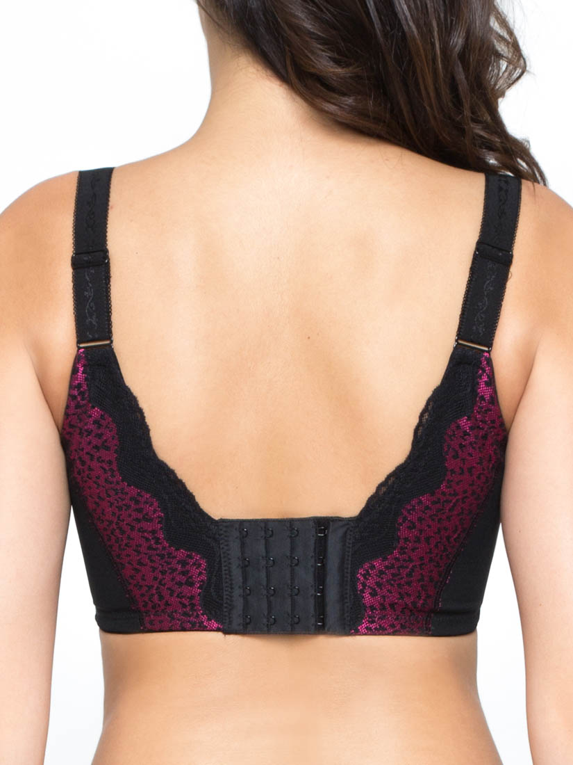 Leopard Lace Full Cup Bra, Black | SATAMI Online