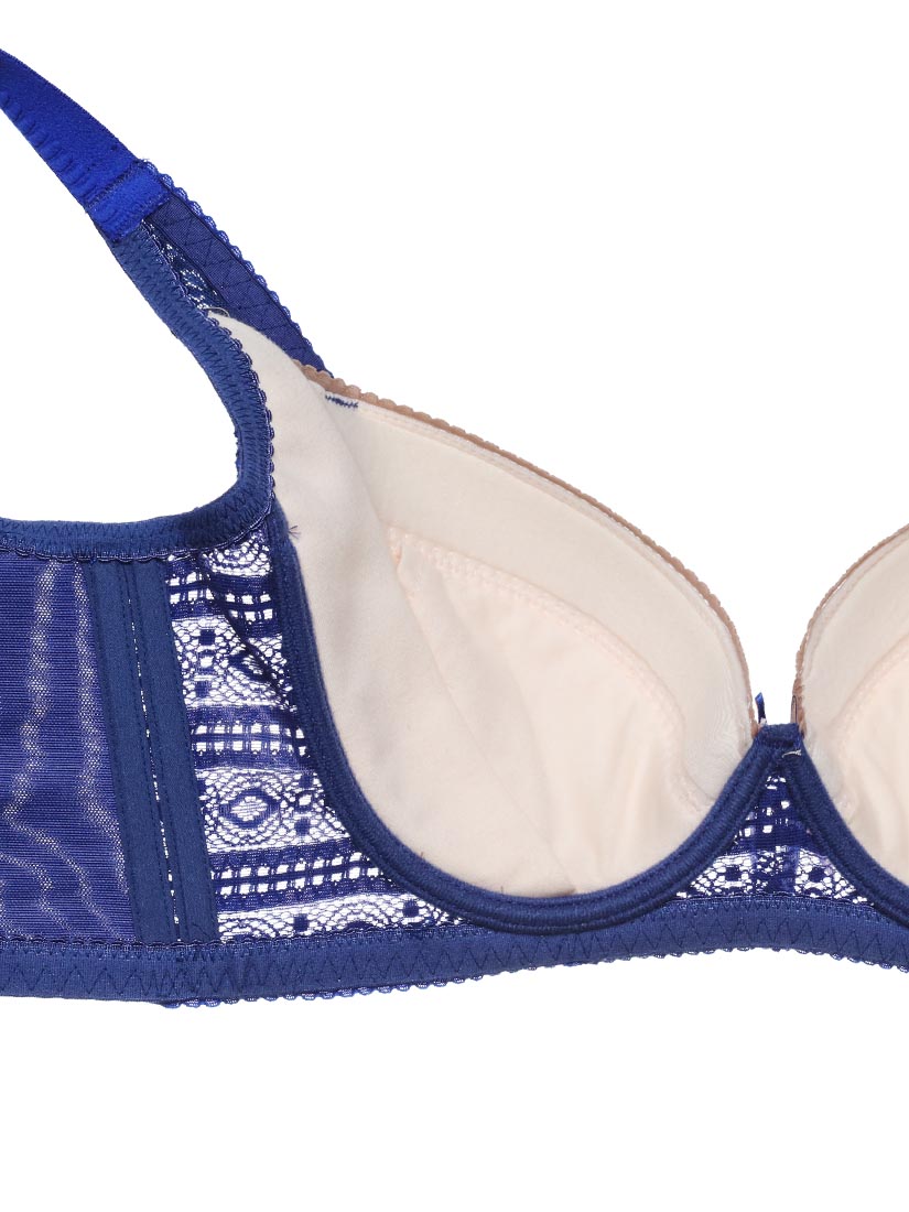 Lace Minimizer Soft Cup Bra, Blue | SATAMI Online