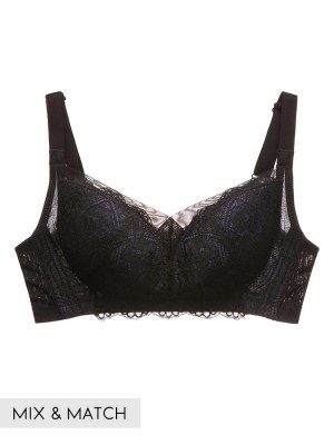 Lace Non-Wired Push in Bra (Cup D-G)