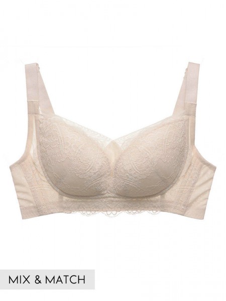 Lace Non-Wired Push in Bra (Cup D-G)