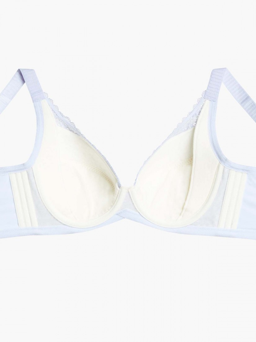 BR-02265, NiTi Shape-Memory Wire Full Cup Bra (Cup D-G), Blue | SATAMI ...