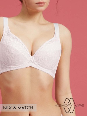 NiTi Shape-Memory Wire Lycra® Lace Full Soft Cup Bra (Cup D-H)