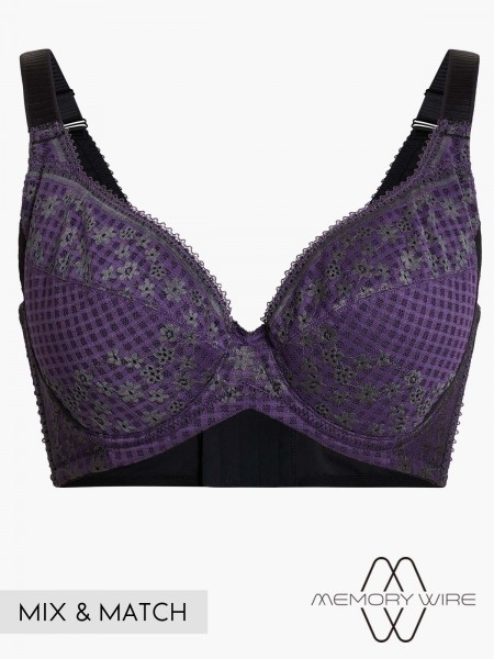 NiTi Shape-Memory Wire Lycra® Lace Full Soft Cup Bra (Cup D-H)