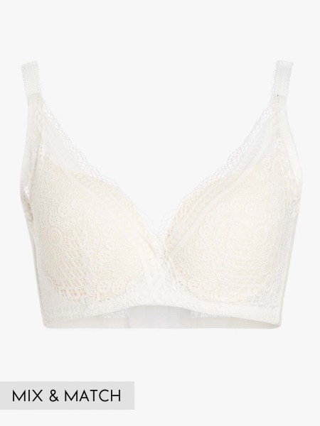 Lace Deep V Push Up Bra