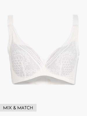 Lace Deep V Push Up Bra (Cup B-D)