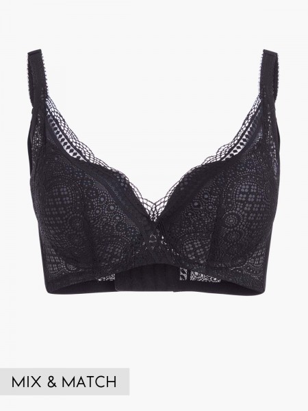 Lace Deep V Push Up Bra